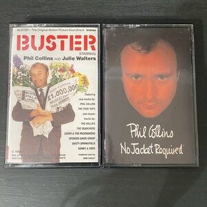 Vintage 85’s cassette tape-Phil Collins No Jacket Required & Buster Soundtrack